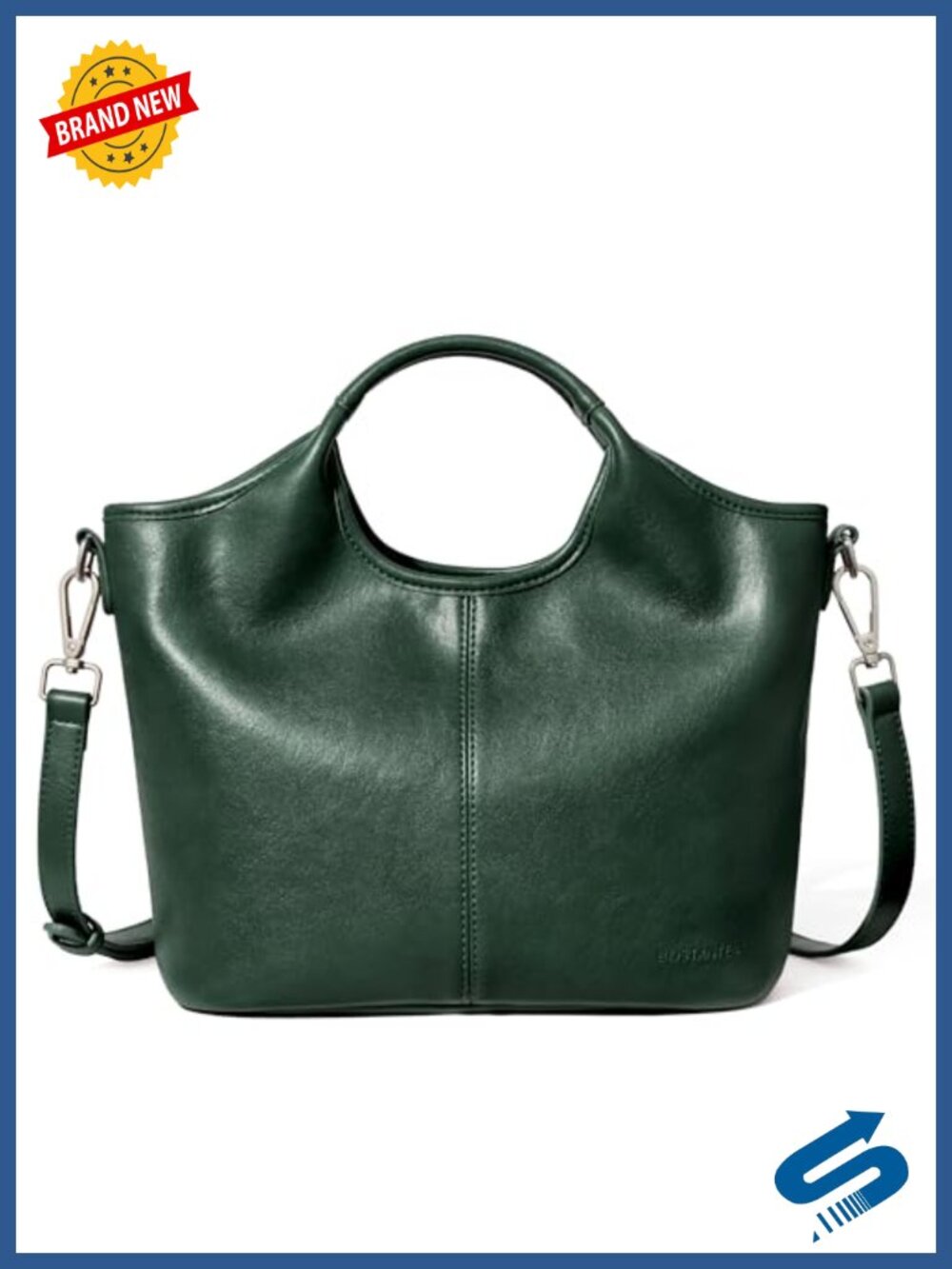 Vegan Leather Crossbody Satchel Zip Handbag Small